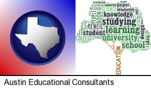 Austin, Texas - education concept tags