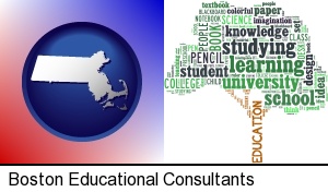 Boston, Massachusetts - education concept tags