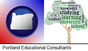 Portland, Oregon - education concept tags