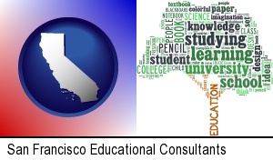 San Francisco, California - education concept tags