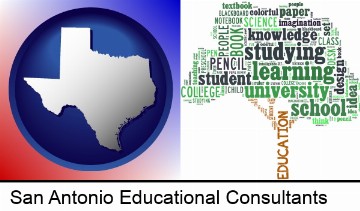 education concept tags in San Antonio, TX